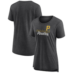 Pittsburgh Pirates Women's Practice Time Tri-Blend T-Shirt - Gray