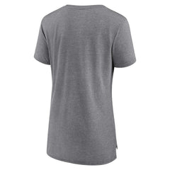 San Diego Padres Women's Weathered Official Logo Tri-Blend T-Shirt - Gray