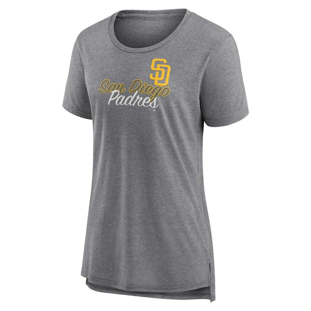 San Diego Padres Women's Practice Time Tri-Blend T-Shirt - Gray