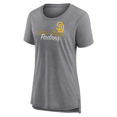 San Diego Padres Women's Practice Time Tri-Blend T-Shirt - Gray