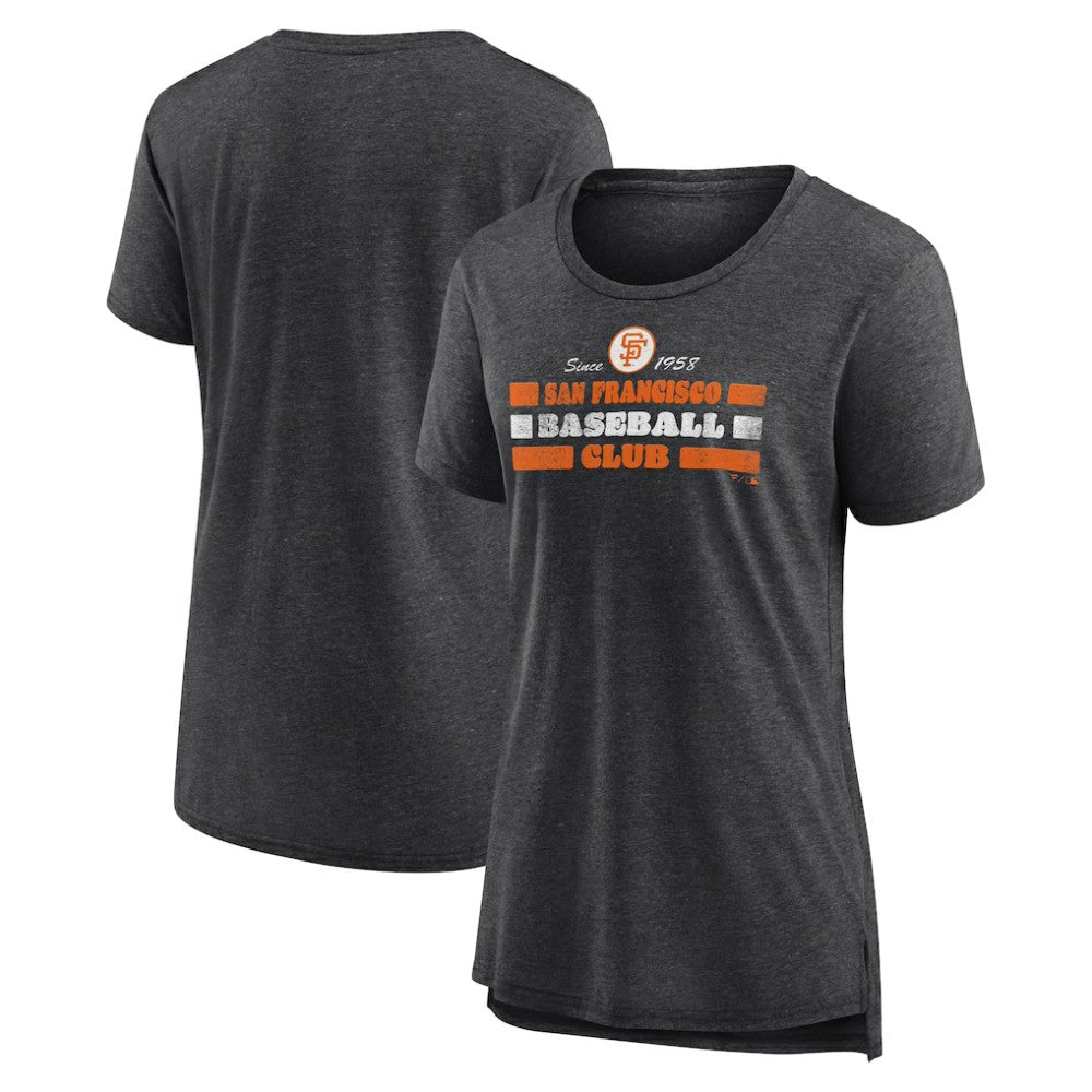 San Francisco Giants Women's Power Swing Tri-Blend T-Shirt - Gray