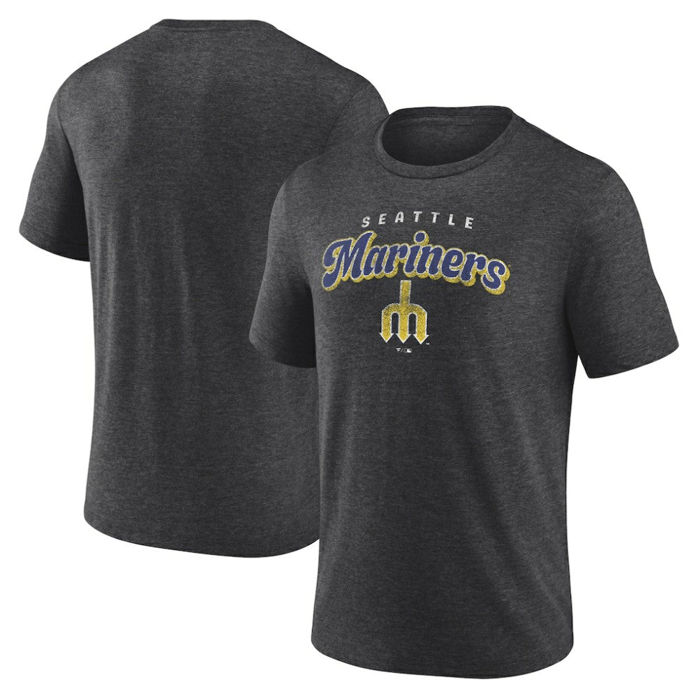Seattle Mariners Wonderment Tri-Blend T-Shirt - Charcoal