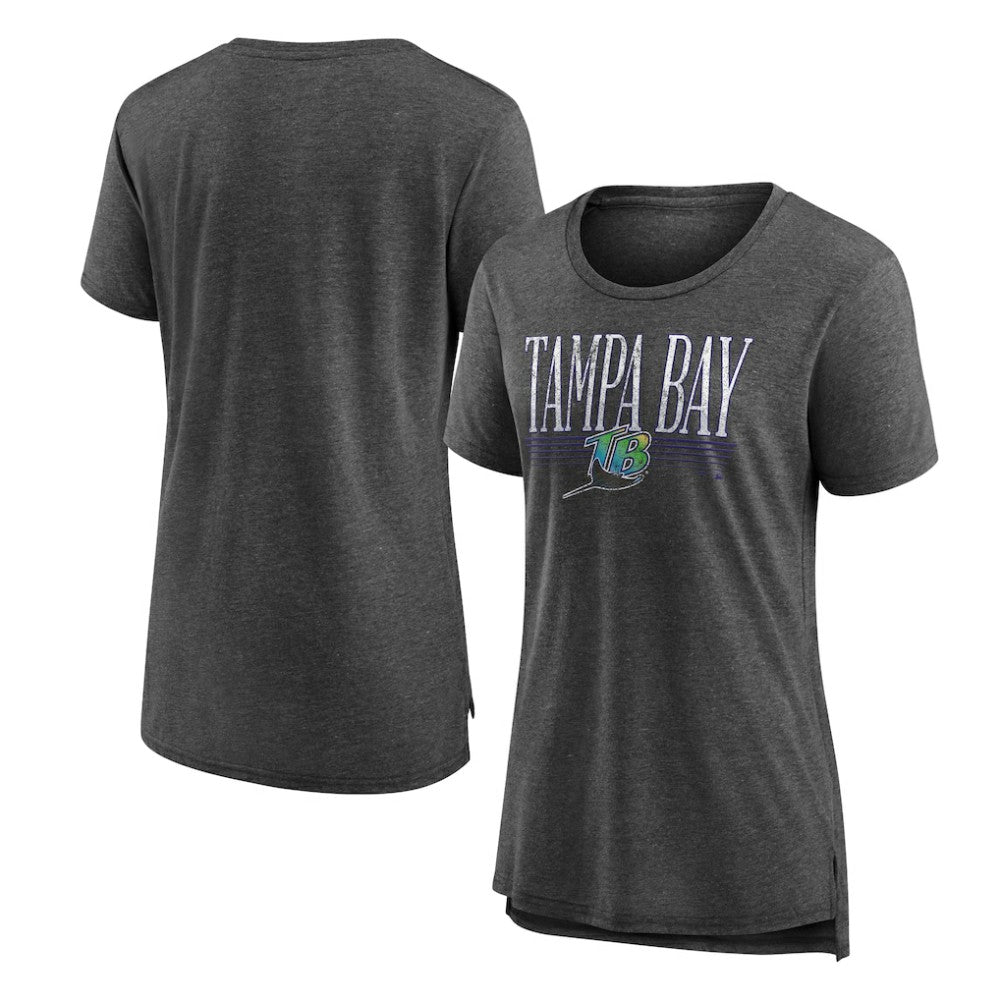 Tampa Bay Rays Women's Toppler Tri-Blend T-Shirt - Gray