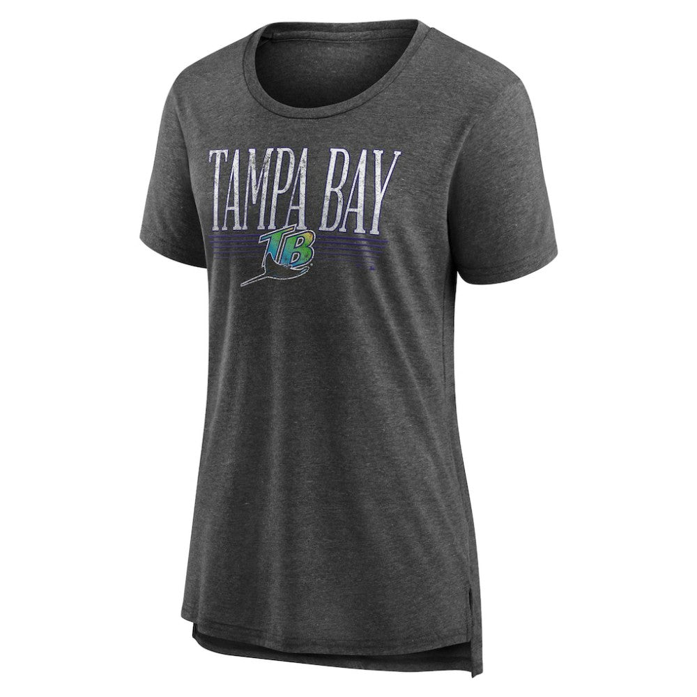 Tampa Bay Rays Women's Toppler Tri-Blend T-Shirt - Gray