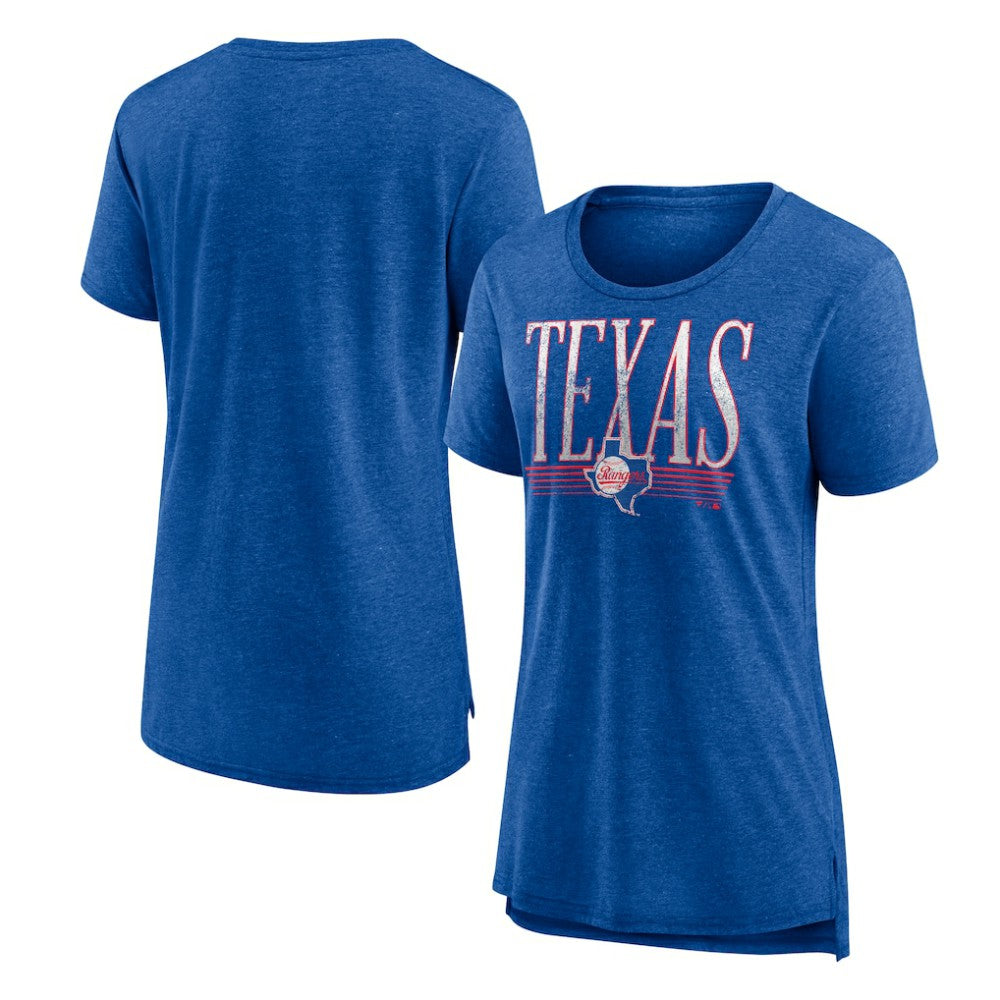 Texas Rangers Women's Toppler Tri-Blend T-Shirt - Royal
