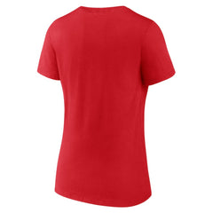 Washington Nationals Women's Primary Play V-Neck T-Shirt - Red