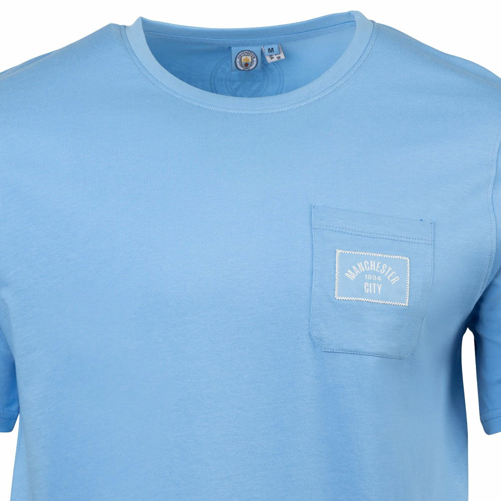 Manchester City Sport Design Sweden Relaxed Post Match Pocket T-Shirt / Soccer Hot sale