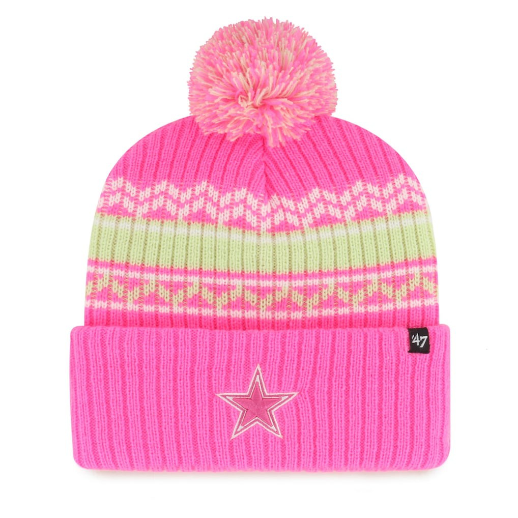 NFL Dallas Cowboys '47 Girls Youth Polar Vortex Cuffed Knit Hat with Pom