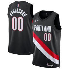Scoot Henderson Portland Trail Blazers Unisex Swingman Jersey - Icon Edition - Black | Nike for sale