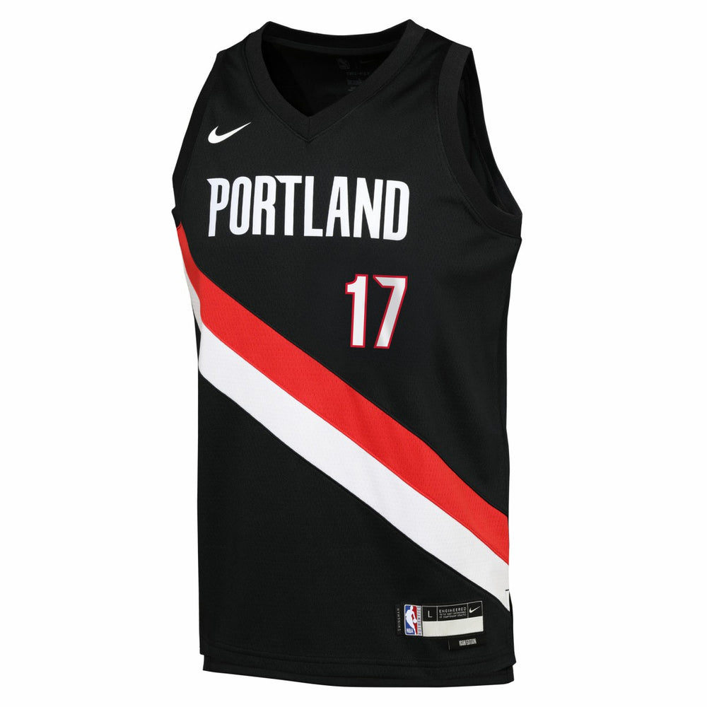 Shaedon Sharpe Portland Trail Blazers Youth Icon Edition Swingman Jersey - Black | Nike cheap