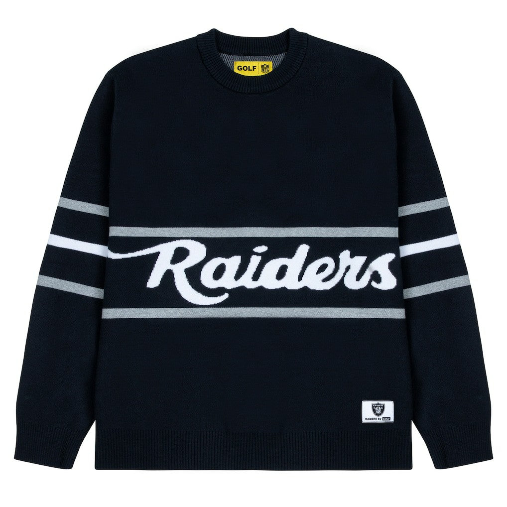 NFL Las Vegas Raiders GOLF WANG Jacquard Pullover Sweater
