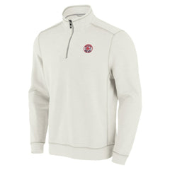 Boston Red Sox Tommy Bahama Sport Tobago Bay Tri-Blend Half-Zip Sweatshirt - Cream