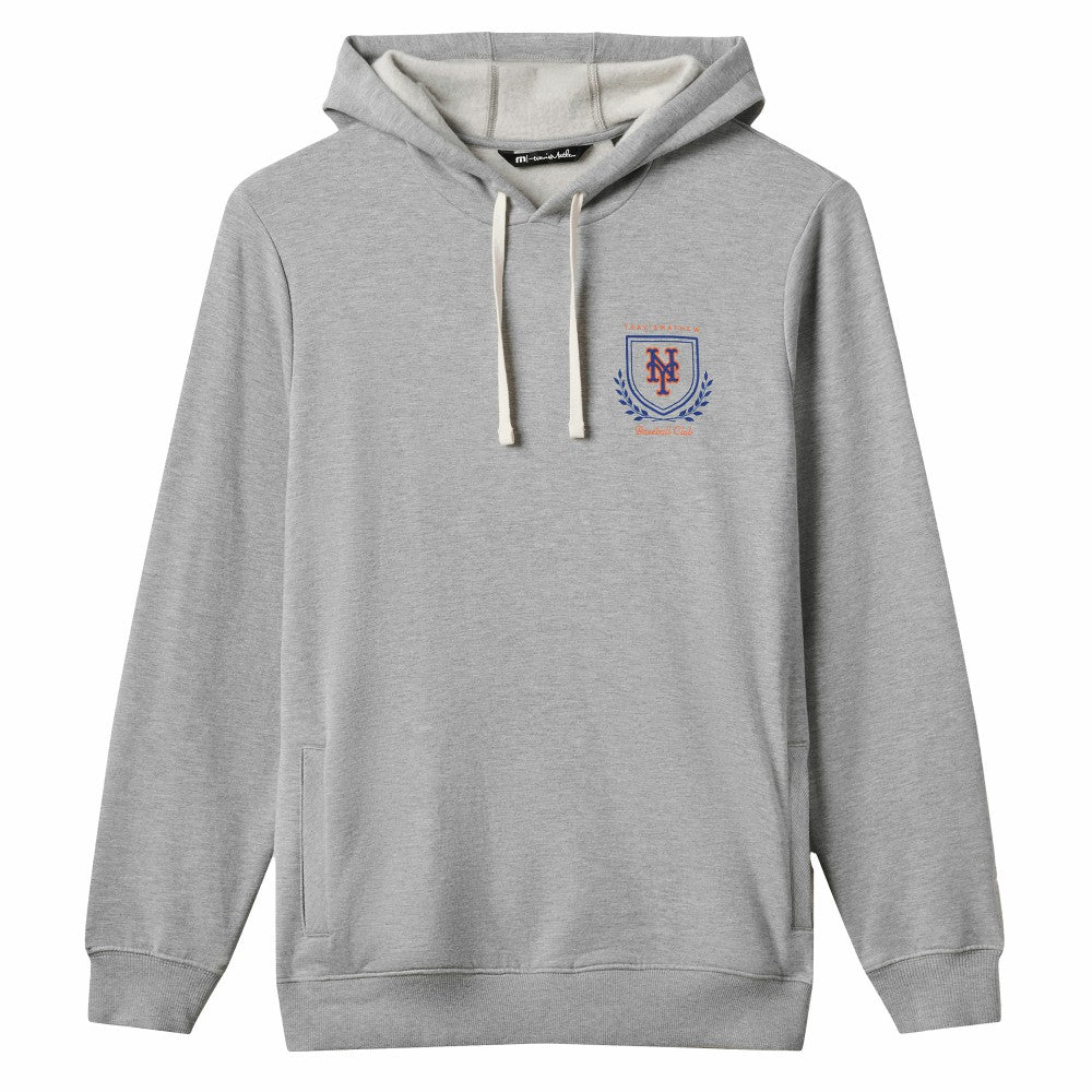 New York Mets TravisMathew Fleece Stadium Hoodie - Gray