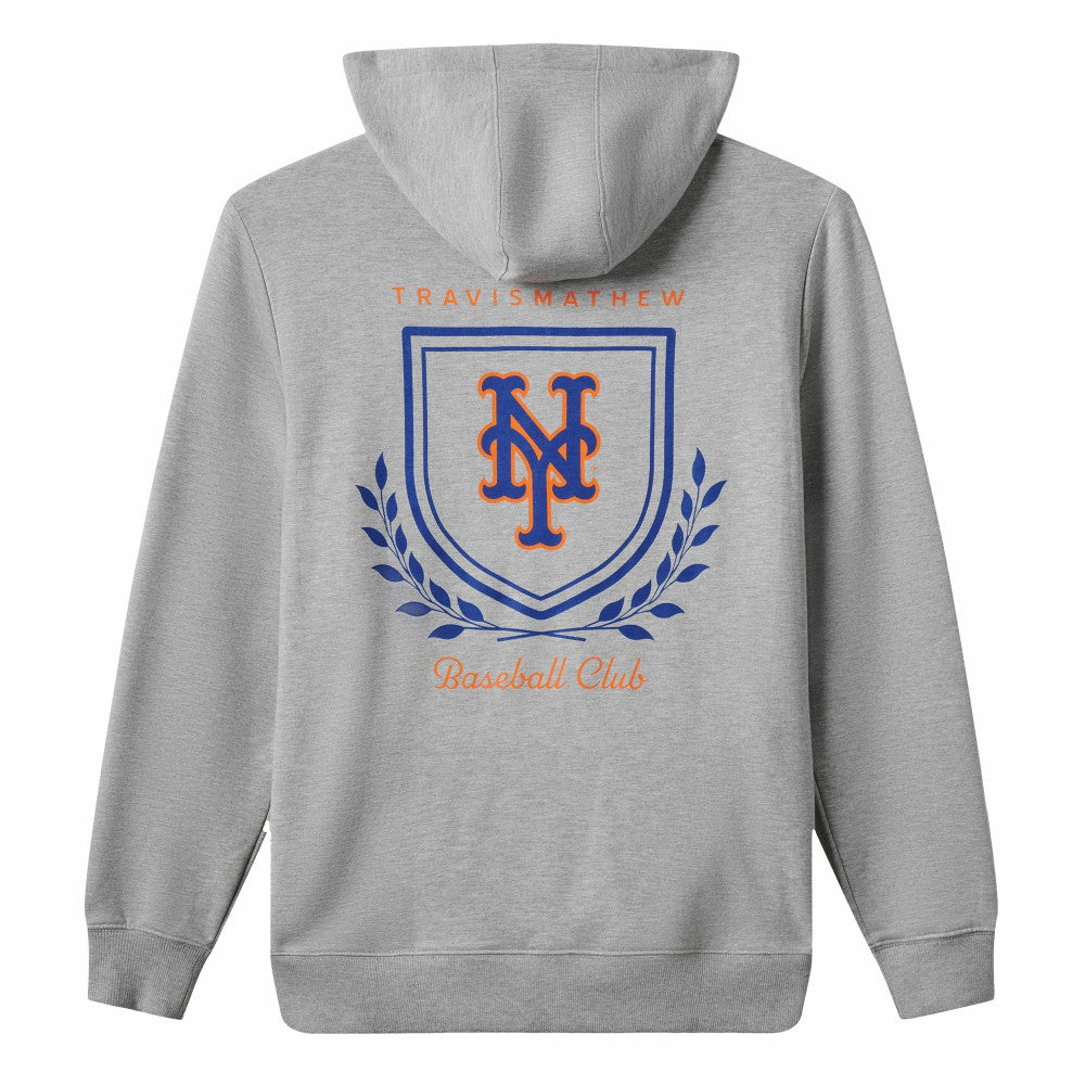 New York Mets TravisMathew Fleece Stadium Hoodie - Gray