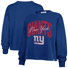 NFL New York Giants '47 Women's Muse Sydney Long Sleeve Cropped T-Shirt