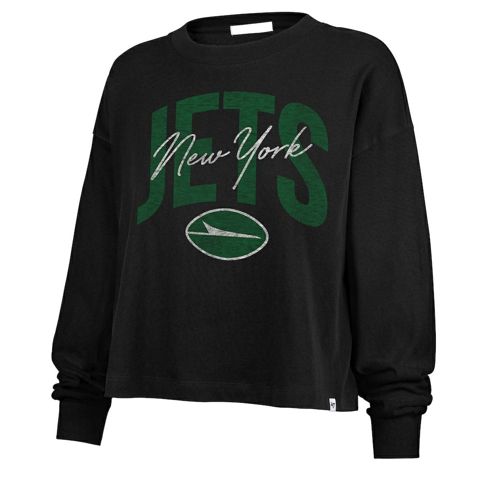 NFL New York Jets '47 Women's Muse Sydney Long Sleeve Cropped T-Shirt