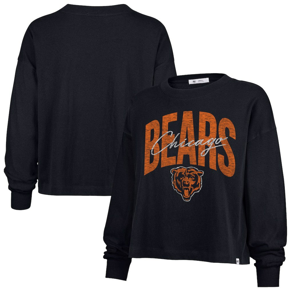 NFL Chicago Bears '47 Women's Muse Sydney Long Sleeve Cropped T-Shirt