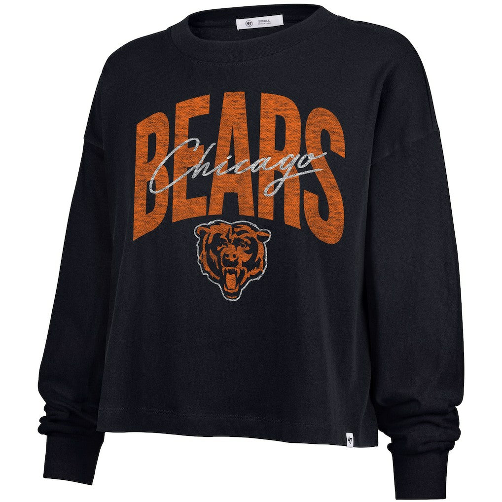 NFL Chicago Bears '47 Women's Muse Sydney Long Sleeve Cropped T-Shirt