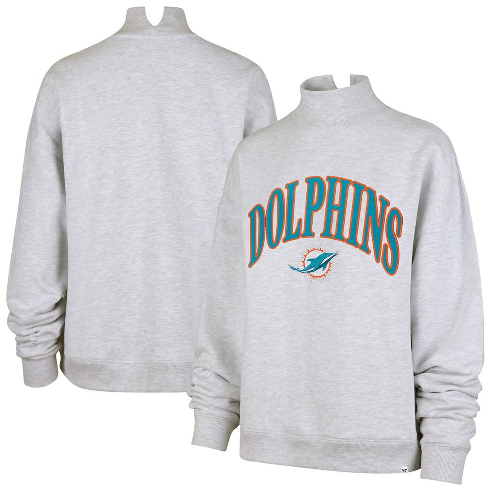 NFL Miami Dolphins '47 Women's Vantage Mock Neck Pullover Sweatshirt