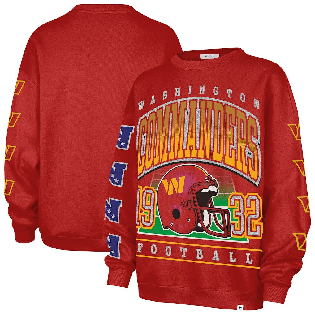 NFL Washington Commanders '47 Women's Go Big Oversized Pullover Sweatshirt