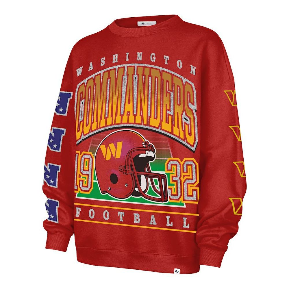 NFL Washington Commanders '47 Women's Go Big Oversized Pullover Sweatshirt