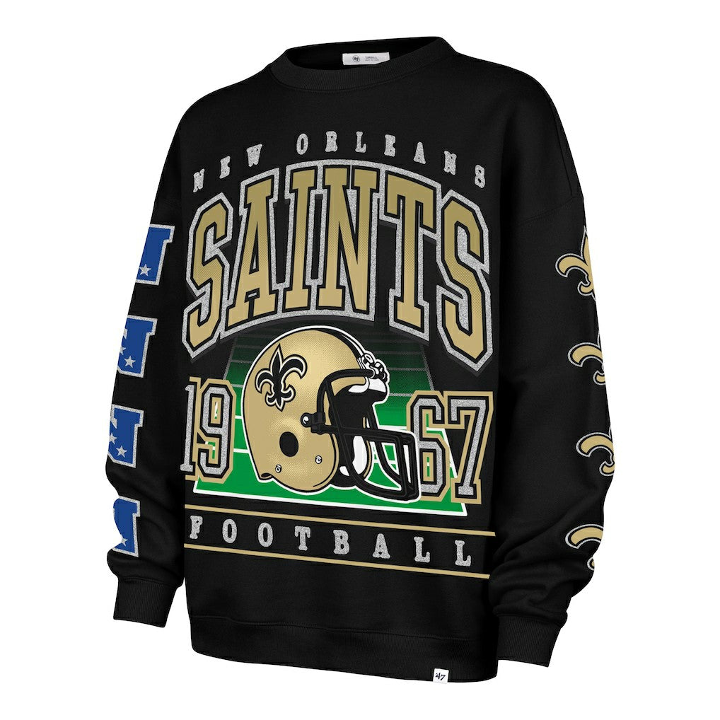 NFL New Orleans Saints '47 Women's Go Big Oversized Pullover Sweatshirt