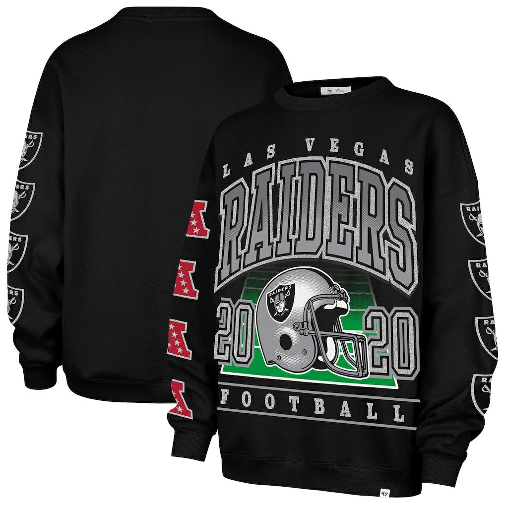 NFL Las Vegas Raiders '47 Women's Go Big Oversized Pullover Sweatshirt