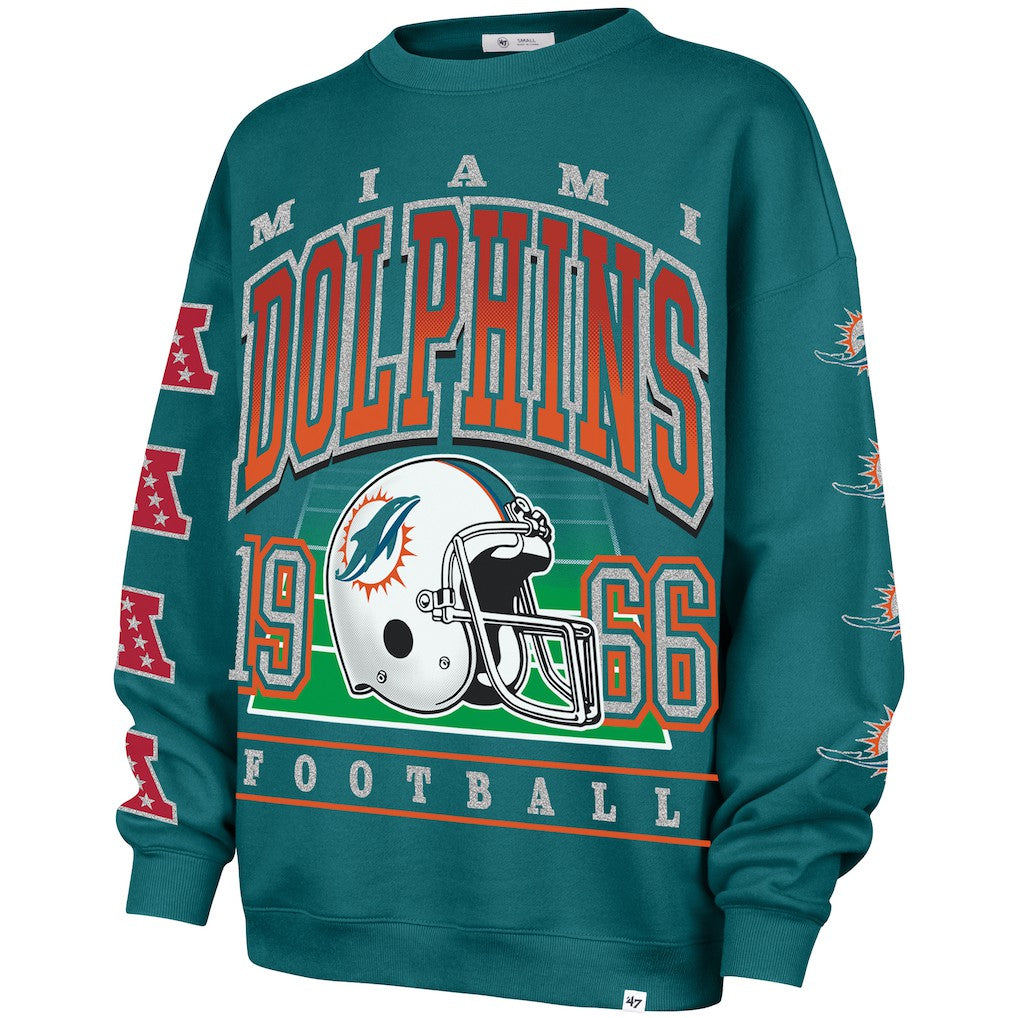 NFL Miami Dolphins '47 Women's Go Big Oversized Pullover Sweatshirt