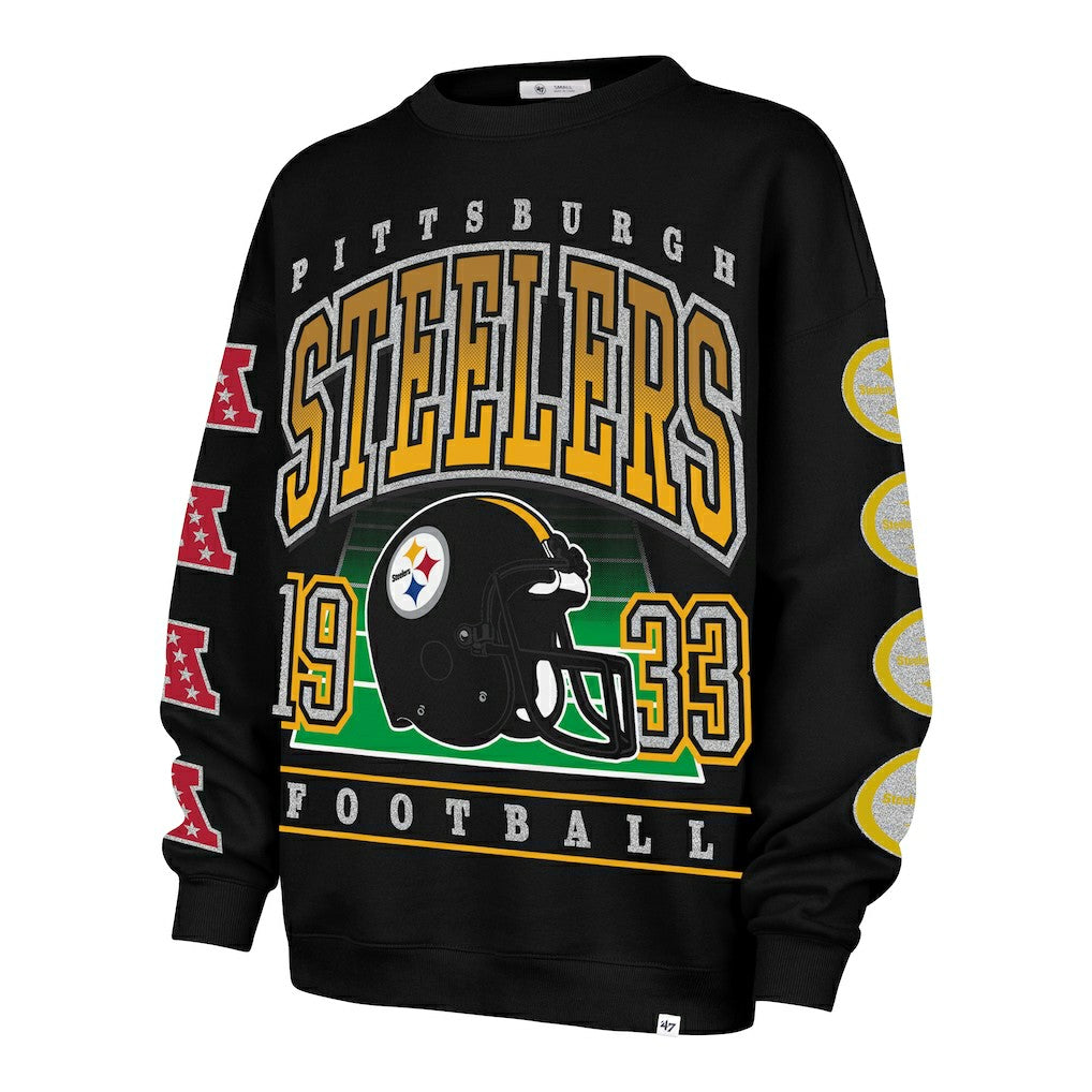NFL Pittsburgh Steelers '47 Women's Go Big Oversized Pullover Sweatshirt