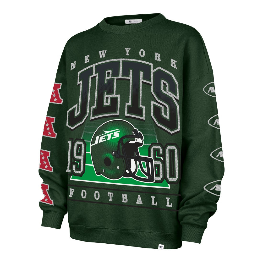 NFL New York Jets '47 Women's Go Big Oversized Pullover Sweatshirt