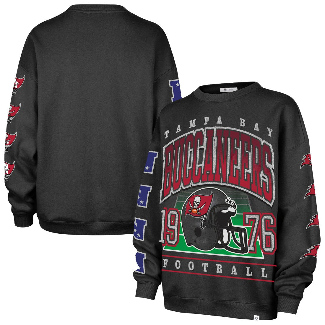 NFL Tampa Bay Buccaneers '47 Women's Go Big Oversized Pullover Sweatshirt
