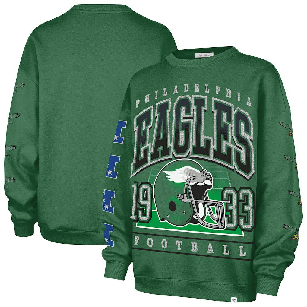 NFL Philadelphia Eagles '47 Women's Go Big Oversized Pullover Sweatshirt