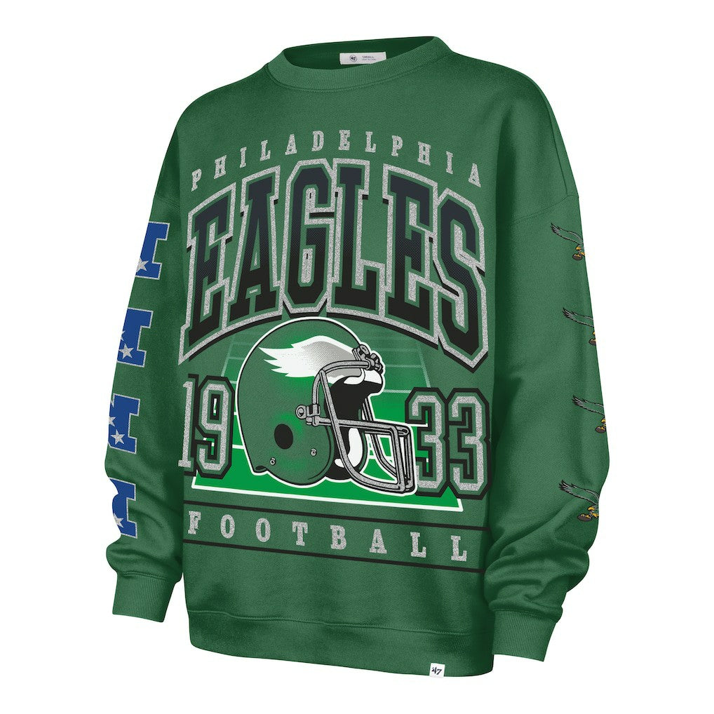 NFL Philadelphia Eagles '47 Women's Go Big Oversized Pullover Sweatshirt