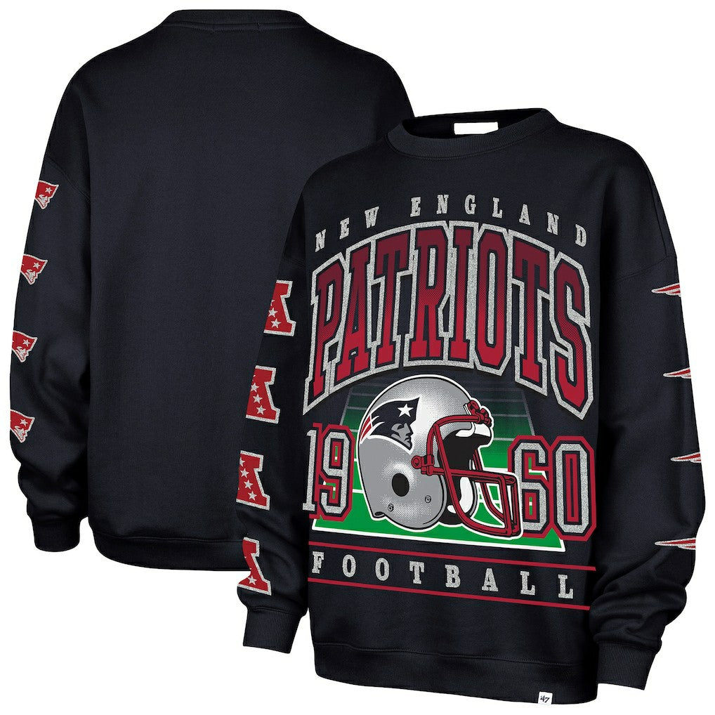 NFL New England Patriots '47 Women's Go Big Oversized Pullover Sweatshirt