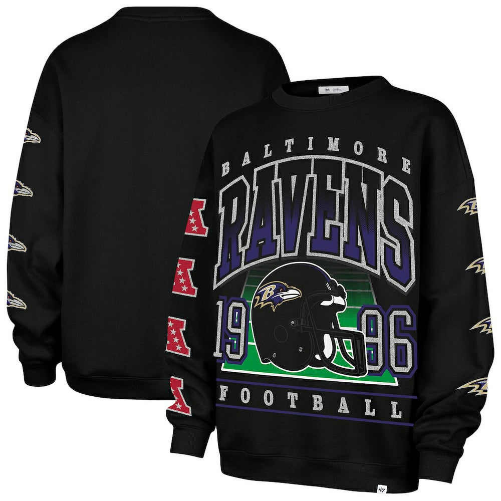 NFL Baltimore Ravens '47 Women's Go Big Oversized Pullover Sweatshirt