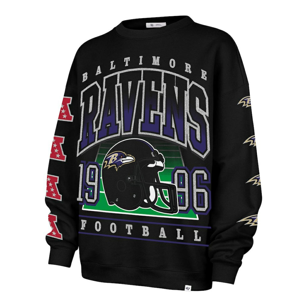 NFL Baltimore Ravens '47 Women's Go Big Oversized Pullover Sweatshirt