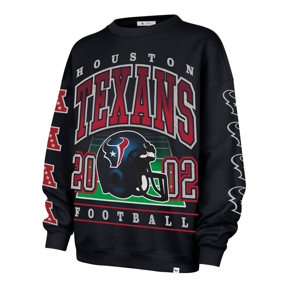NFL Houston Texans '47 Women's Go Big Oversized Pullover Sweatshirt