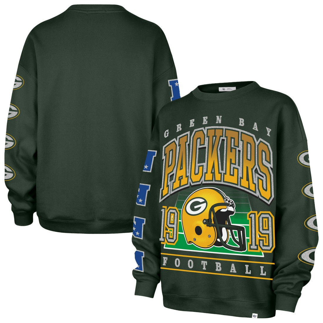 NFL Green Bay Packers '47 Women's Go Big Oversized Pullover Sweatshirt