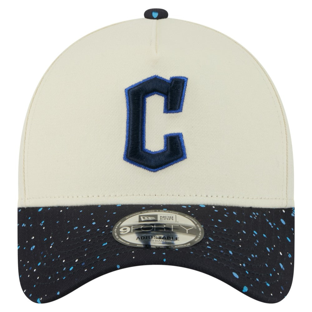 Cleveland Guardians Speckle A-Frame 9FORTY Adjustable Hat - Cream | New Era