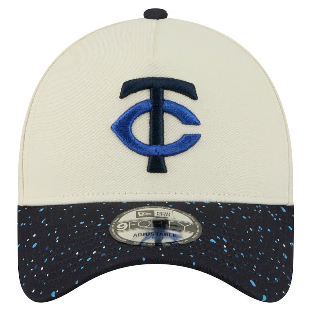 Minnesota Twins Speckle A-Frame 9FORTY Adjustable Hat - Cream | New Era