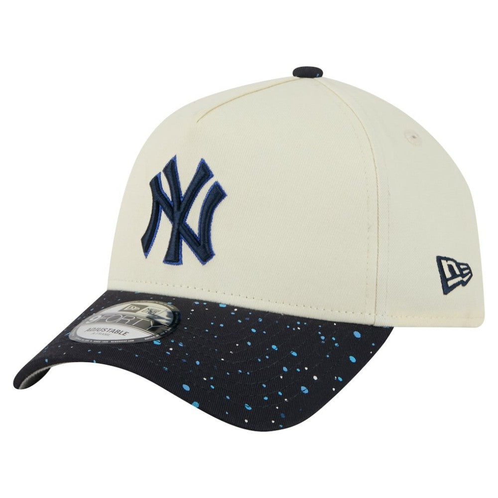 New York Yankees Speckle A-Frame 9FORTY Adjustable Hat - Cream | New Era