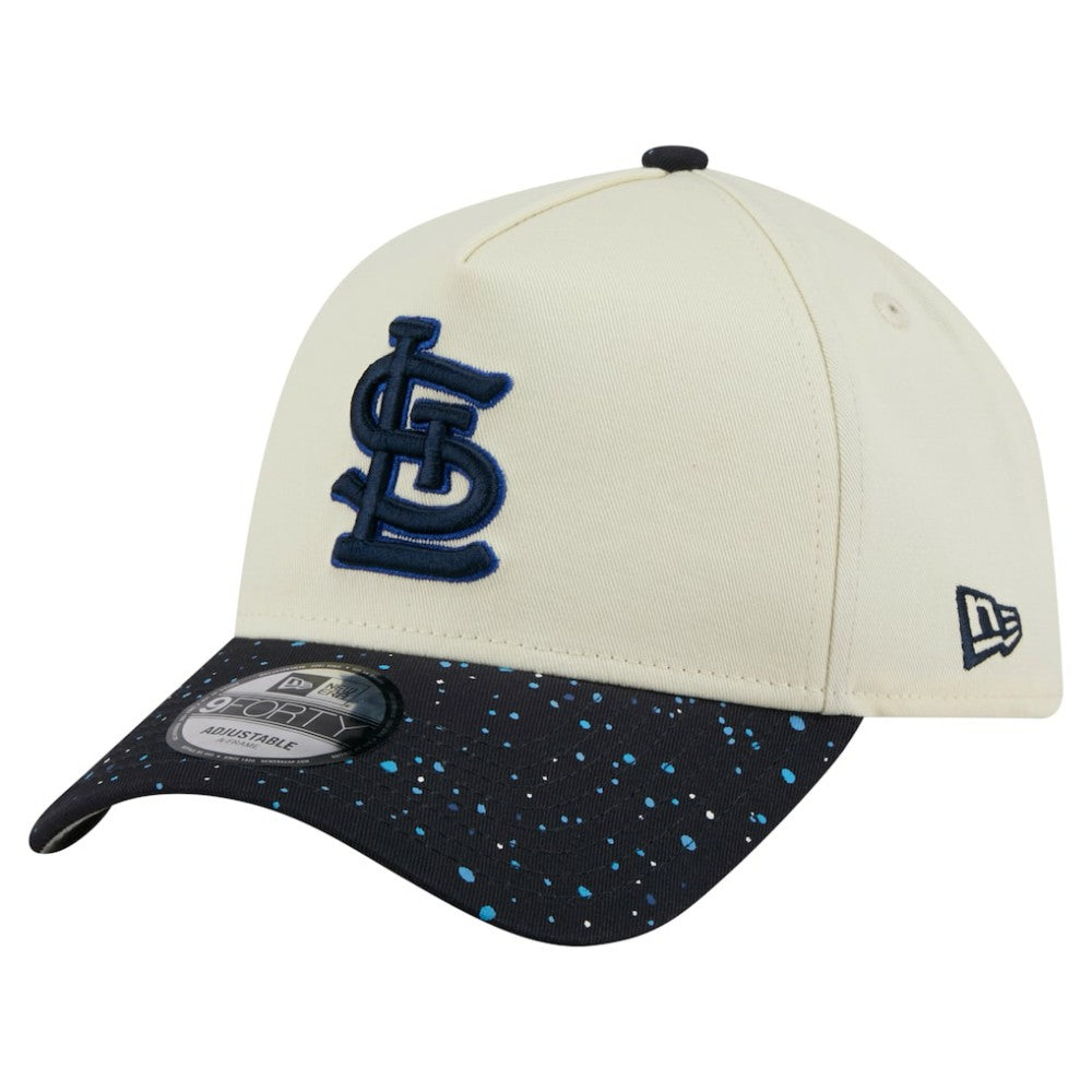 St. Louis Cardinals Speckle A-Frame 9FORTY Adjustable Hat - Cream | New Era