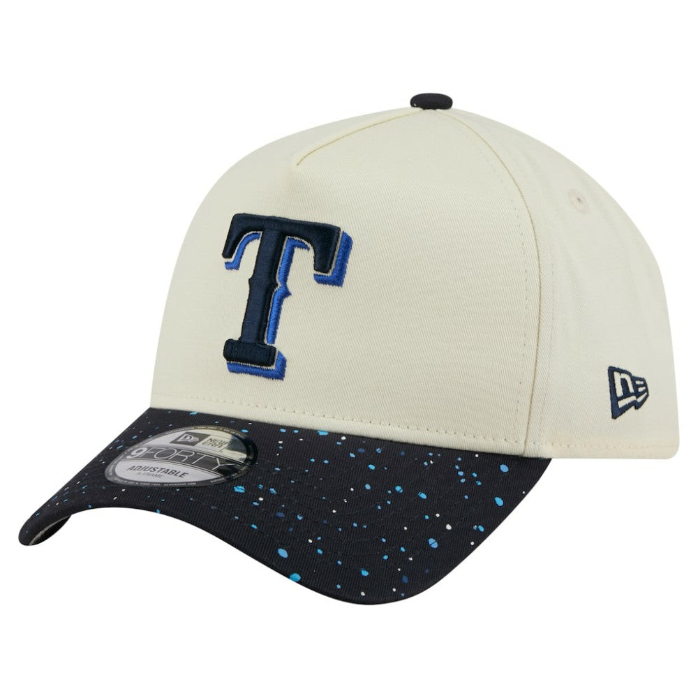 Texas Rangers Speckle A-Frame 9FORTY Adjustable Hat - Cream | New Era