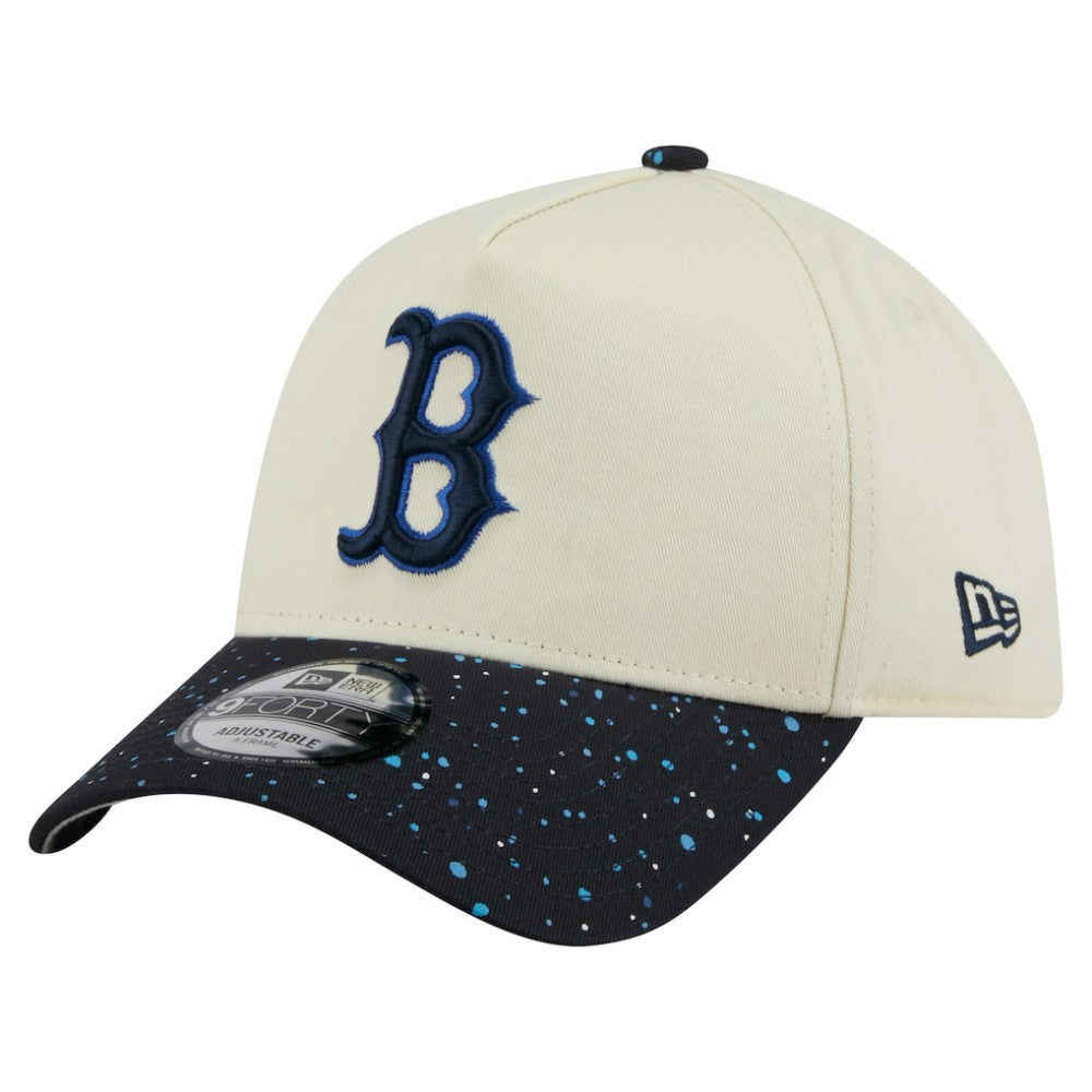 Boston Red Sox Speckle A-Frame 9FORTY Adjustable Hat - Cream | New Era