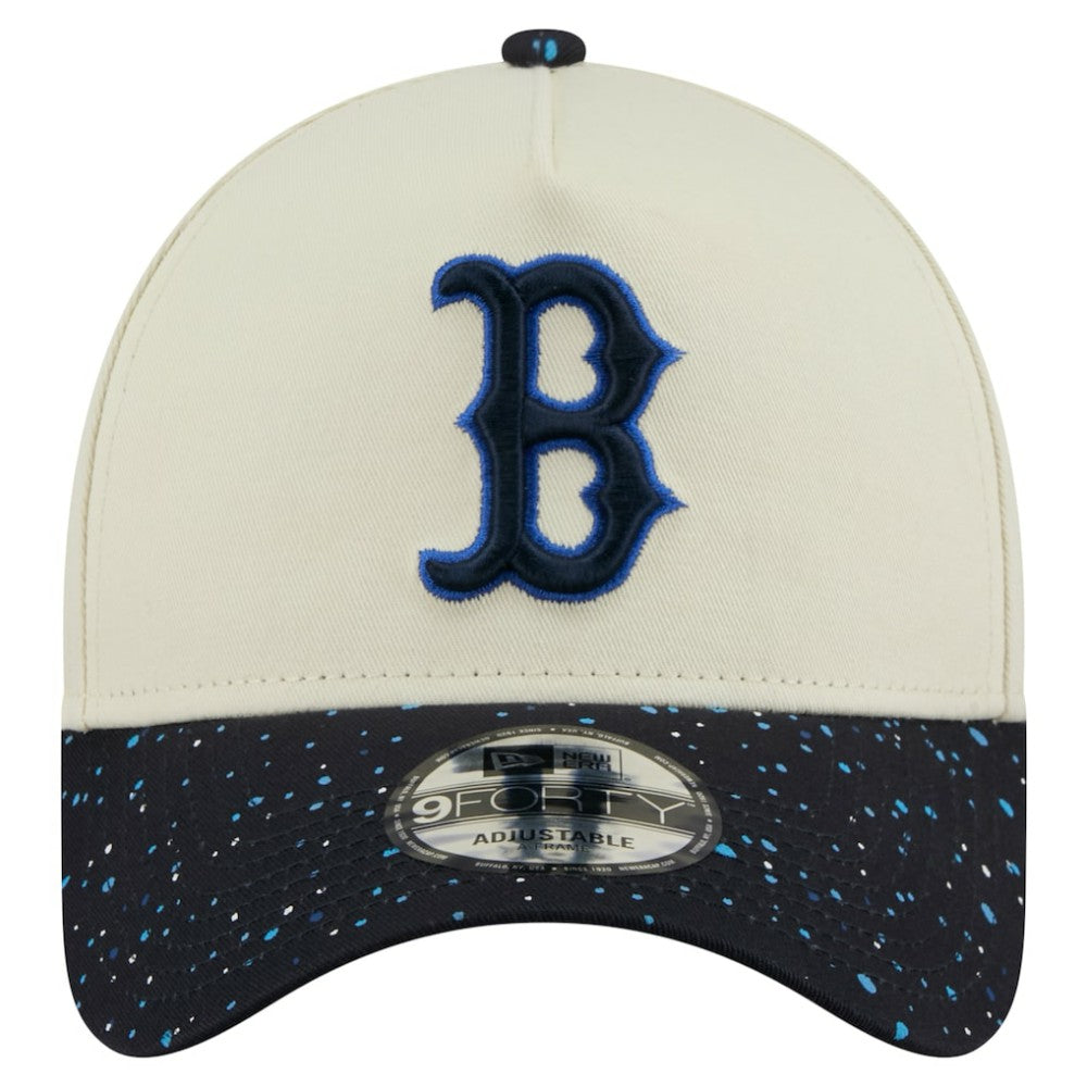 Boston Red Sox Speckle A-Frame 9FORTY Adjustable Hat - Cream | New Era