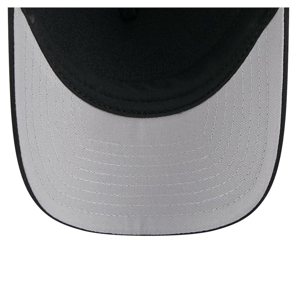 New York Yankees City Initial 9FORTY A-Frame M-Crown Adjustable Trucker Hat - Black | New Era