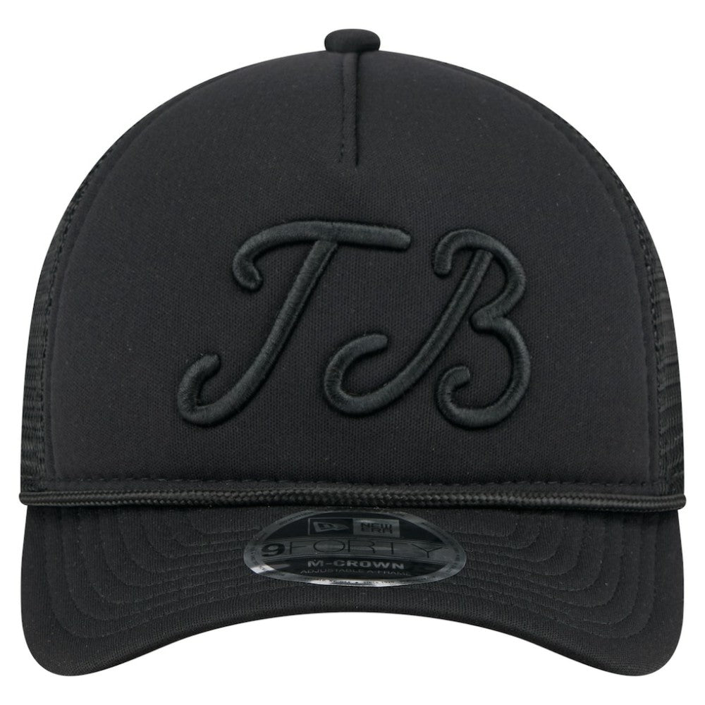 Tampa Bay Rays City Initial 9FORTY A-Frame M-Crown Adjustable Trucker Hat - Black | New Era