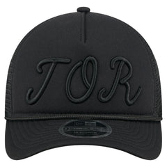 Toronto Blue Jays City Initial 9FORTY A-Frame M-Crown Adjustable Trucker Hat - Black | New Era