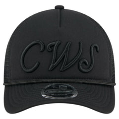 Chicago White Sox City Initial 9FORTY A-Frame M-Crown Adjustable Trucker Hat - Black | New Era