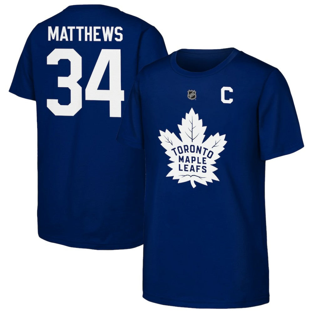 Auston Matthews Toronto Maple Leafs Outerstuff Youth Player Name & Number T-Shirt